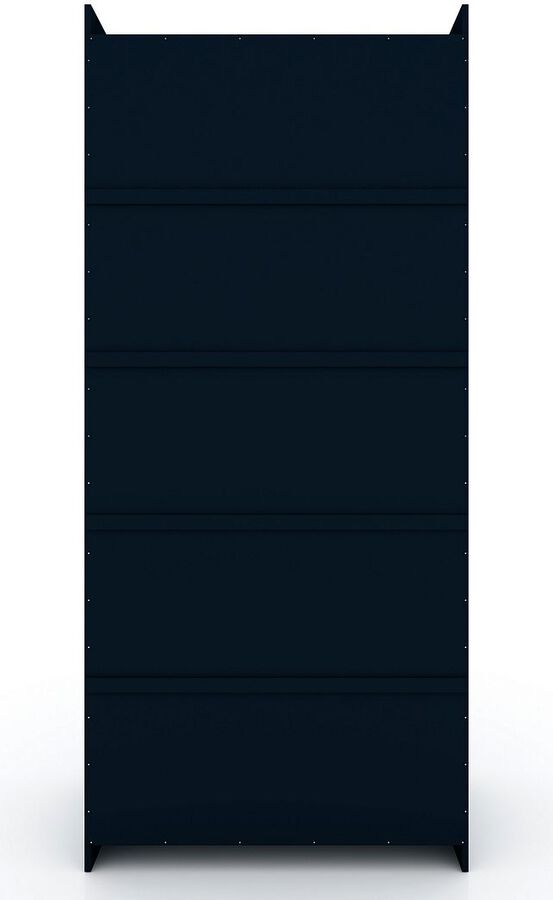 Manhattan Comfort Cabinets & Wardrobes - Mulberry 2.0 Modern 3 Sectional Wardrobe Closet with 6 Drawers - Set of 3 in Tatiana Midnight Blue