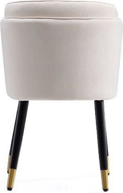 Manhattan Comfort Aura Dining Chair in Blush and Polished Brass (Set of 2)