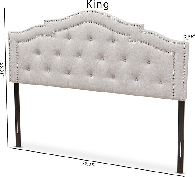 Wholesale Interiors Headboards - Edith King Headboard Grayish Beige