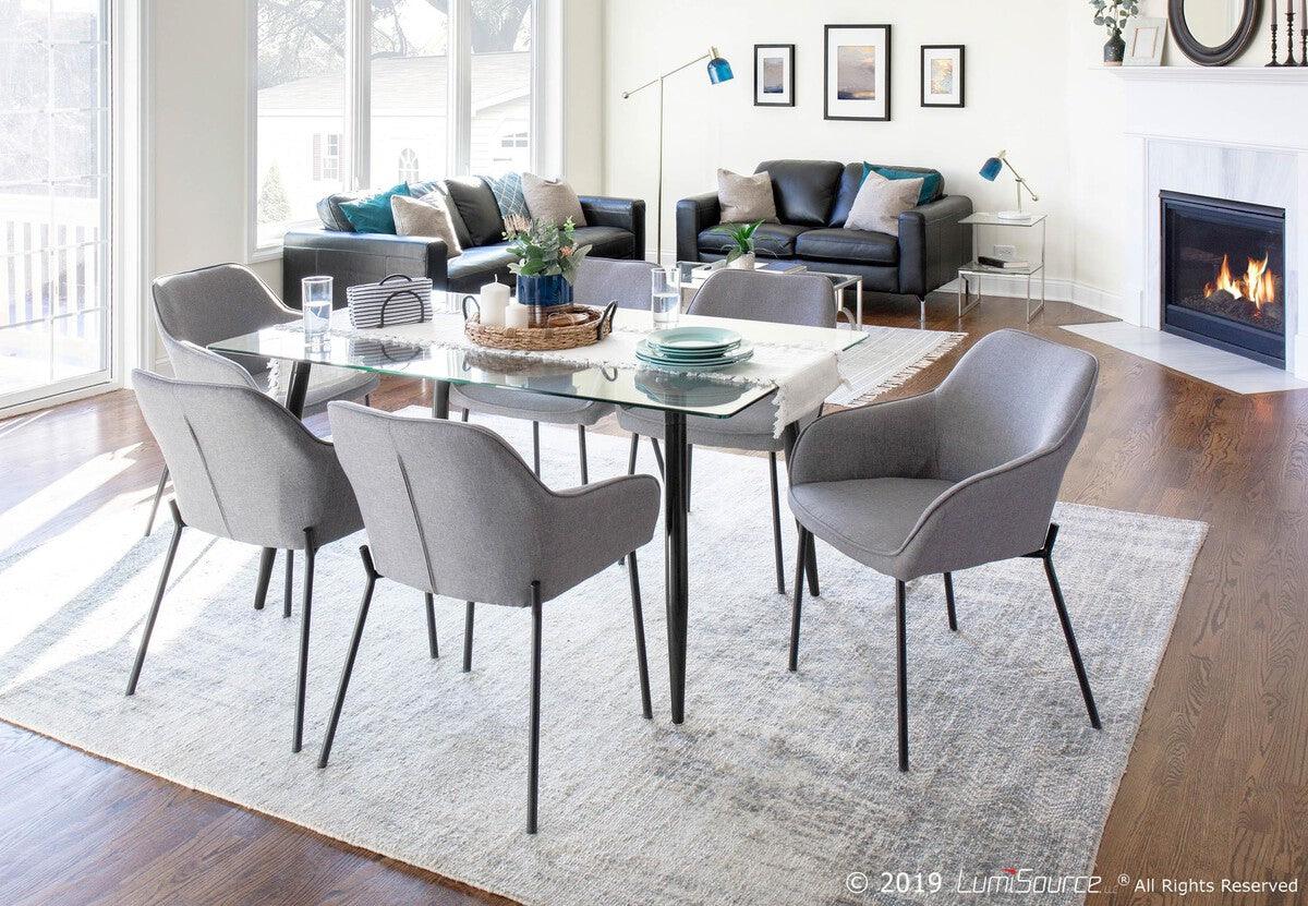 Grey contemporary dining discount chairs