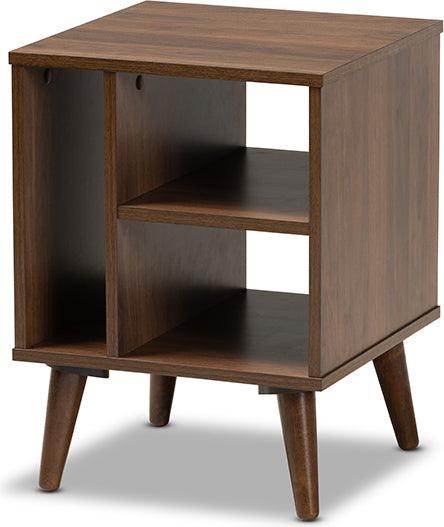 Wholesale Interiors Side & End Tables - Sami Mid-Century Modern Walnut Finished Wood End Table