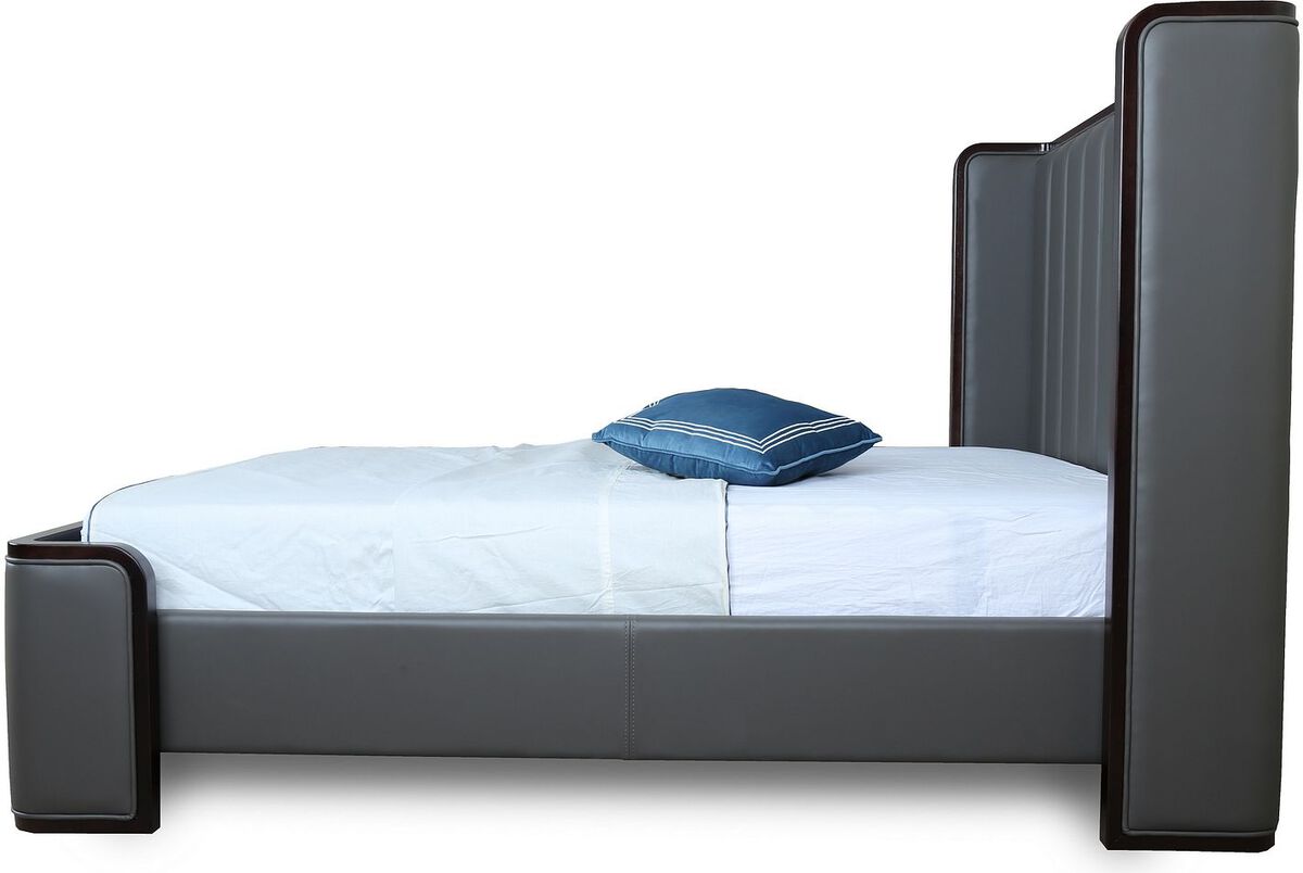 Manhattan Comfort Beds - Kingdom Graphite Queen Bed