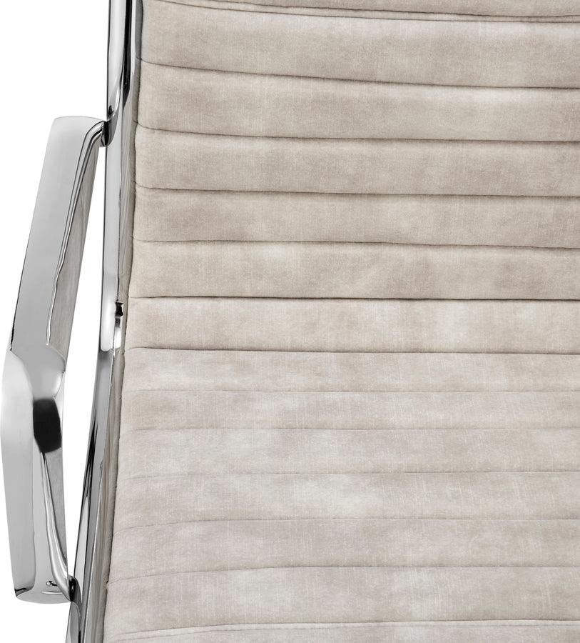 Euro Style Task Chairs - Dirk Low Back Office Chair in Velvet Beige