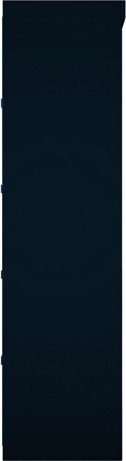 Manhattan Comfort Cabinets & Wardrobes - Mulberry Open 3 Sectional Modem Wardrobe Closet with 6 Drawers - Set of 3 in Tatiana Midnight Blue