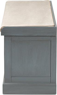 Wholesale Interiors Benches - Sheldon Beige Grey Rattan 3-Drawer Entryway Shoe Storage Bench