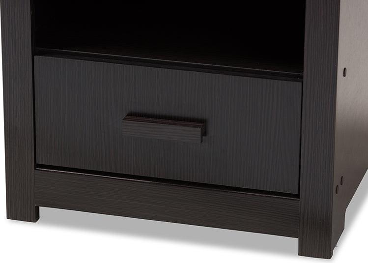 Wholesale Interiors Nightstands & Side Tables - Bienna Nightstand Wenge Dark Brown