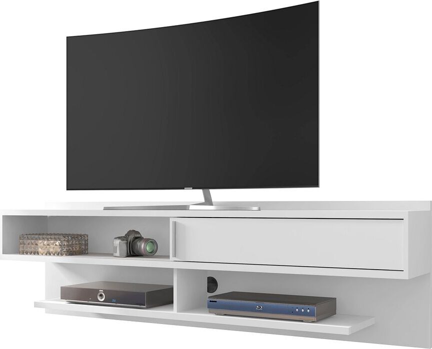 Manhattan Comfort TV & Media Units - Astor 70.86 Modern Floating Entertainment Center 1.0 with Media Shelves in White