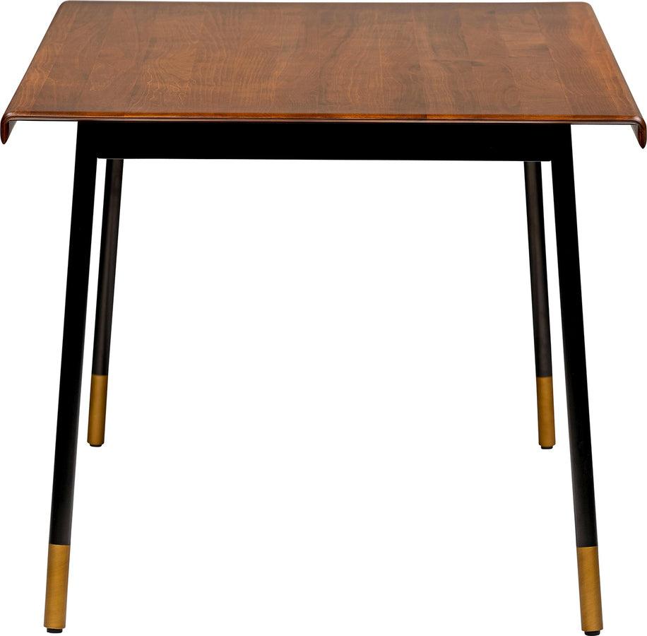 Euro Style Dining Tables - Miriam 71" Dining Table in Brown with Black Legs