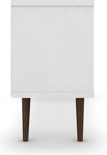 Manhattan Comfort TV & Media Units - Liberty 53.14" Mid-Century - Modern TV St& White & Rustic Brown