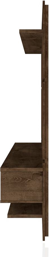 Manhattan Comfort TV & Media Units - Astor 70.86 Modern Floating Entertainment Center 2.0 with Media & Decor Shelves in Rustic Brown