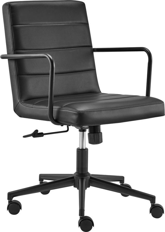 Euro Style Task Chairs - Leander Low Back Office Chair Black