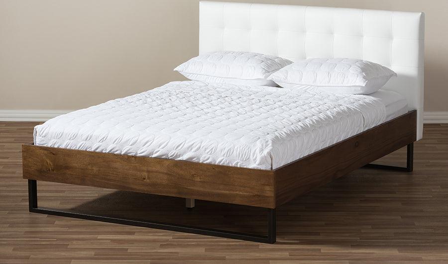 Shop Mitchell King Bed White Walnut Brown Beds CasaOne