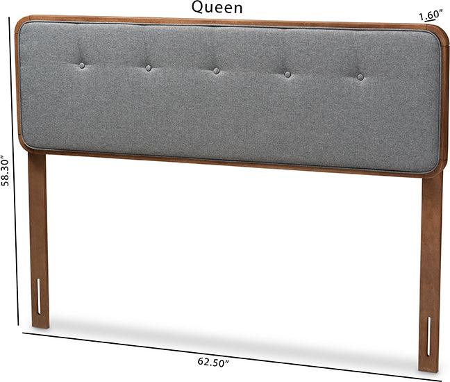 Wholesale Interiors Headboards - Palina King Headboard Dark Gray & Walnut