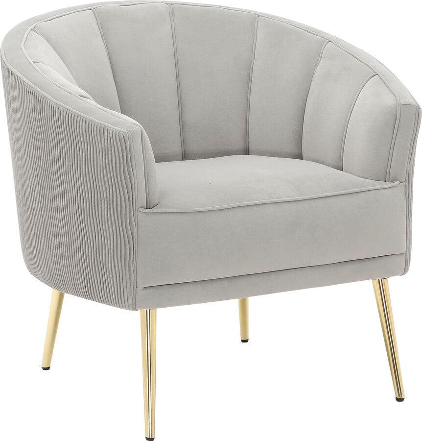 Accent chair with online silver legs