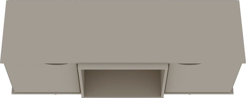 Manhattan Comfort TV & Media Units - Hampton 53.54 TV Stand with 4 Shelves & Solid Wood Legs in Off White