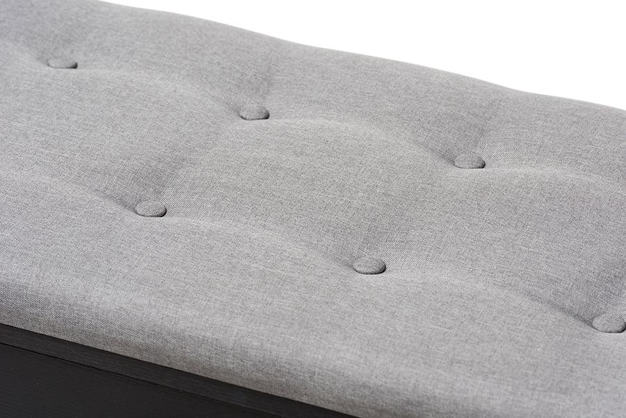 Shop Baxton Studio Contemporary Espresso Finished Grey Fabric