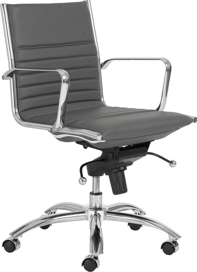 Euro Style Task Chairs - Dirk Low Back Office Chair Gray