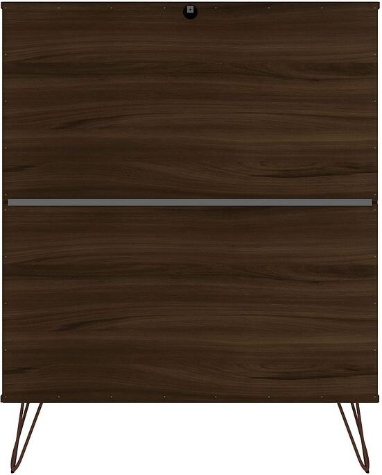 Manhattan Comfort Bedroom Sets - Rockefeller Brown 5-Drawer Dresser & 2-Drawer Nightstand Set