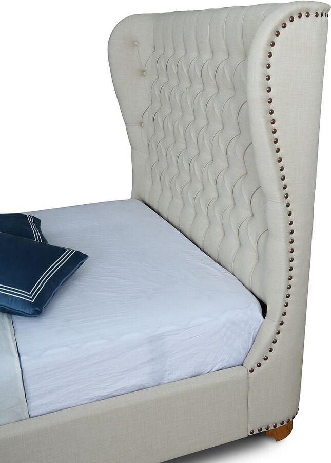 Manhattan Comfort Beds - Lola Ivory Queen Bed