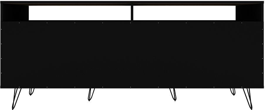 Manhattan Comfort TV & Media Units - Rockefeller 62.99 TV Stand with Metal Legs & 2 Drawers in Black