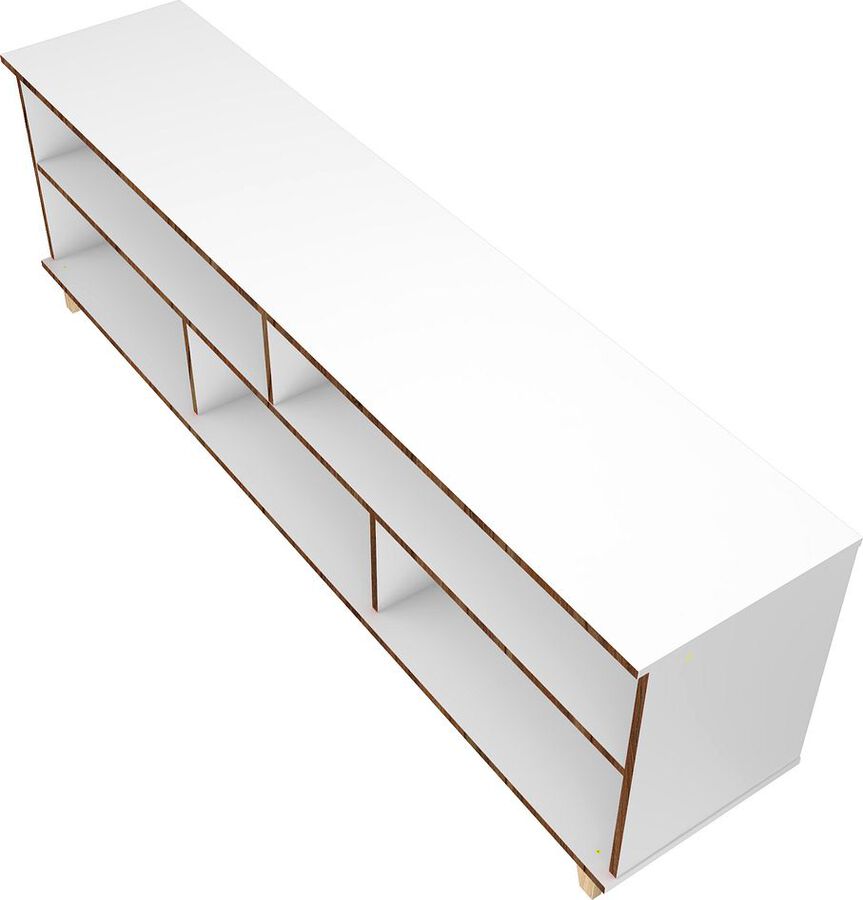 Manhattan Comfort TV & Media Units - Warren 70.87 TV Stand with 5 Shelves in White & Oak