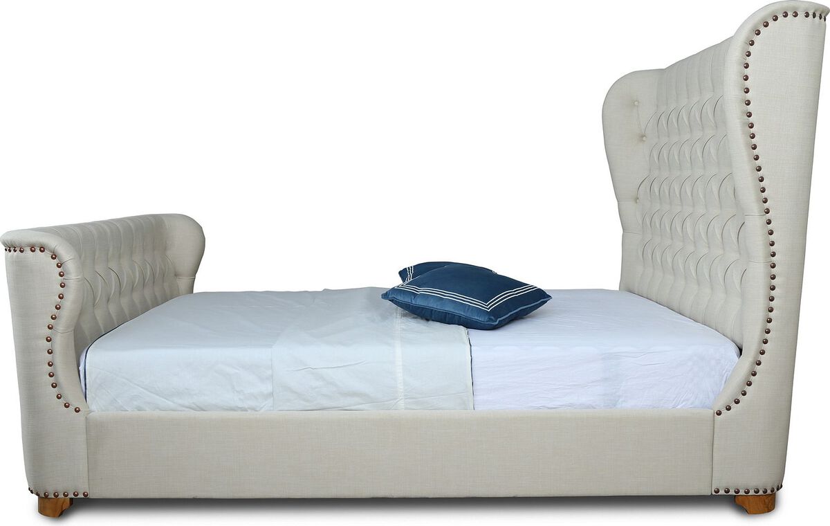 Manhattan Comfort Beds - Lola Ivory Queen Bed