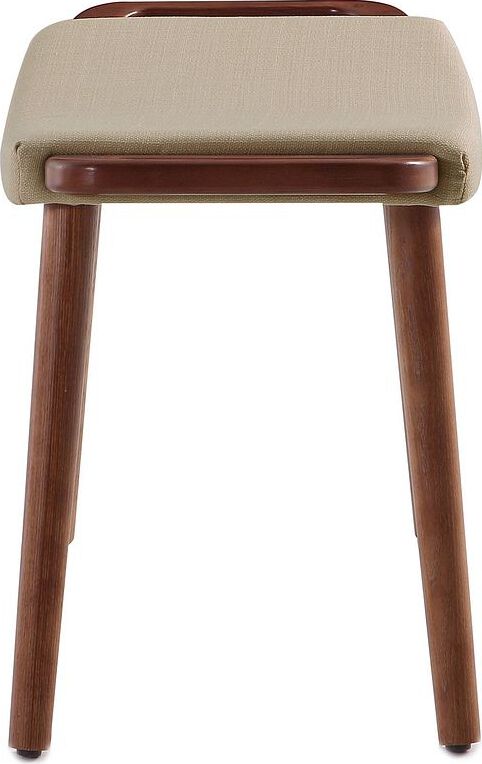 Manhattan Comfort Ottomans & Stools - Geta Barley & Antique Walnut Ottoman