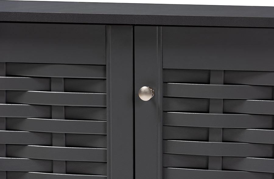 Shop Baxton Studio Winda Modern and Contemporary Dark Gray 3 Door