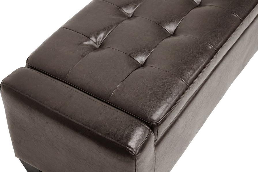 Shop Baxton Studio Manchester Dark Brown Ottoman Ottomans