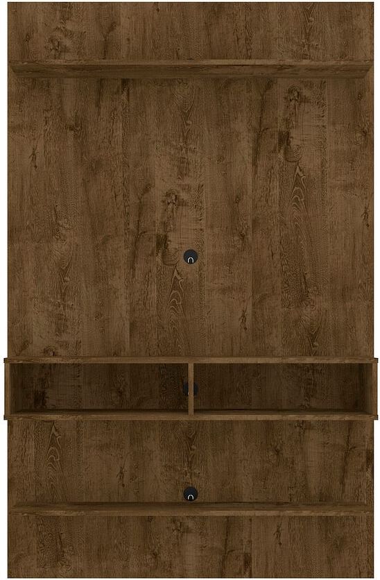 Manhattan Comfort TV & Media Units - Libra Long Floating 45.35 Wall Entertainment Center with Overhead Shelf in Rustic Brown