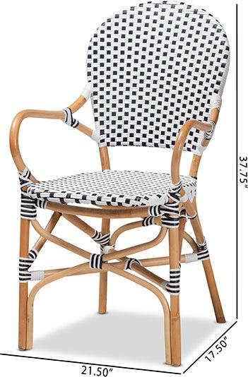 Black and white outdoor bistro online chairs