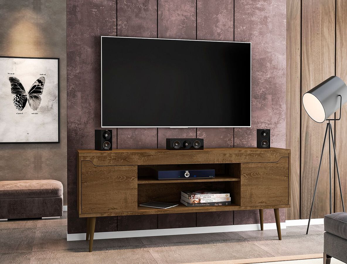 Manhattan Comfort TV & Media Units - Bradley 62.99 TV Stand Rustic Brown