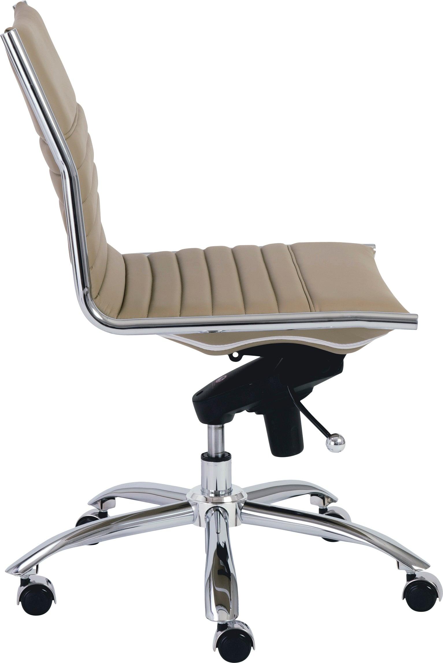 Dirk Taupe Leatherette Low Back Adjustable Office Chair - #5K196