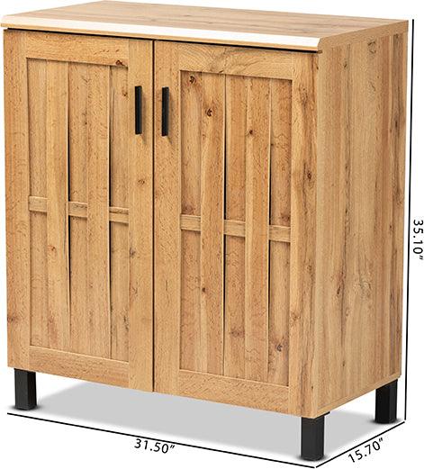 Excel Modern and Contemporary Oak Brown Finished Wood 2 Door Storage Cabinet