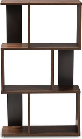 Wholesale Interiors Bookcases & Display Units - Legende Modern and Contemporary Brown and Dark Gray Finished Display Bookcase