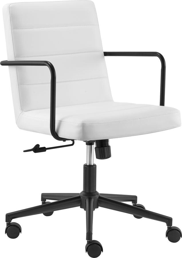 Euro Style Task Chairs - Leander Low Back Office Chair White