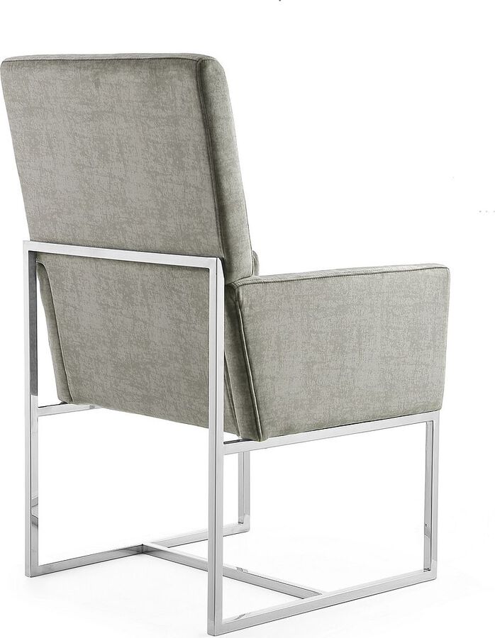 Chrome dining chairs with arms hot sale