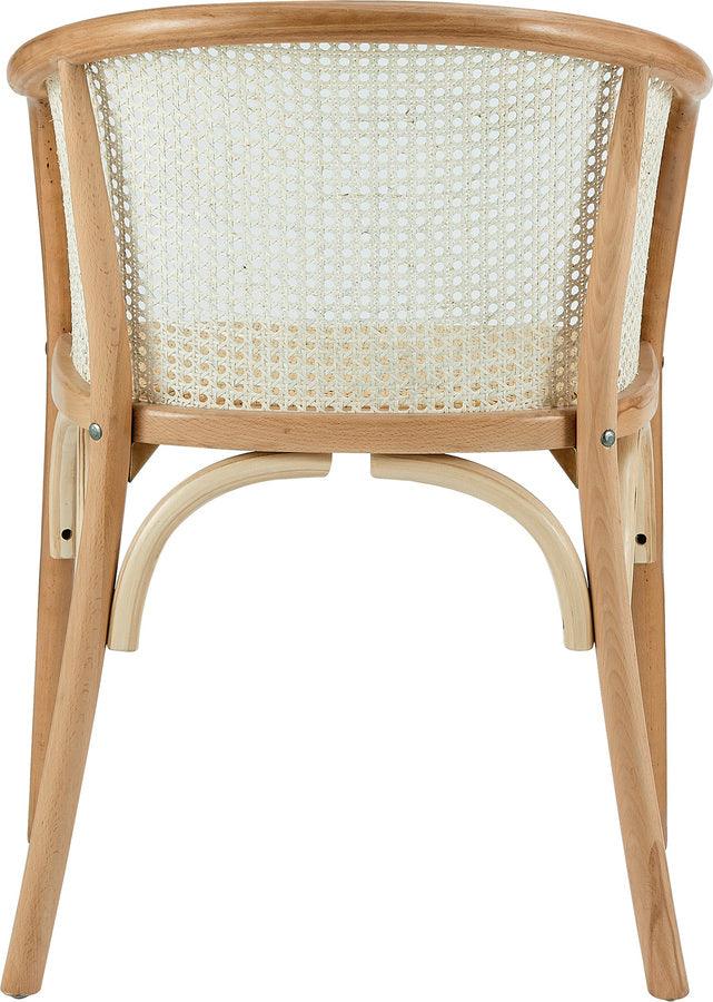 Euro Style Dining Chairs - Elsy Armchair in Natural with Natural Rattan Seat