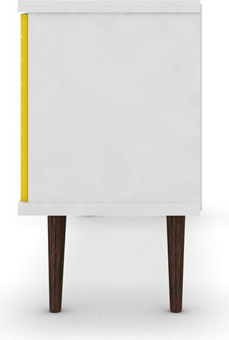 Manhattan Comfort TV & Media Units - Liberty 53.14" Mid-Century - Modern TV St& White & Yellow