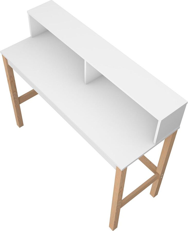 Manhattan Comfort Desks - Bowery Desk in White & Oak