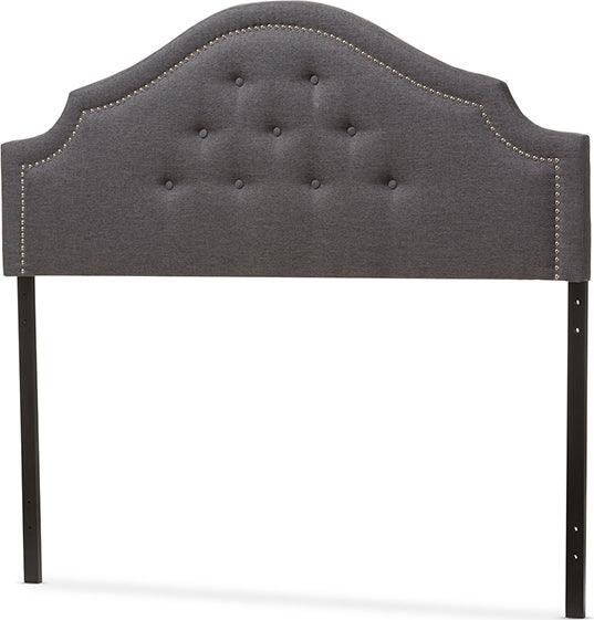 Wholesale Interiors Headboards - Cora Modern and Contemporary Dark Gray Fabric Upholstered King Size Headboard