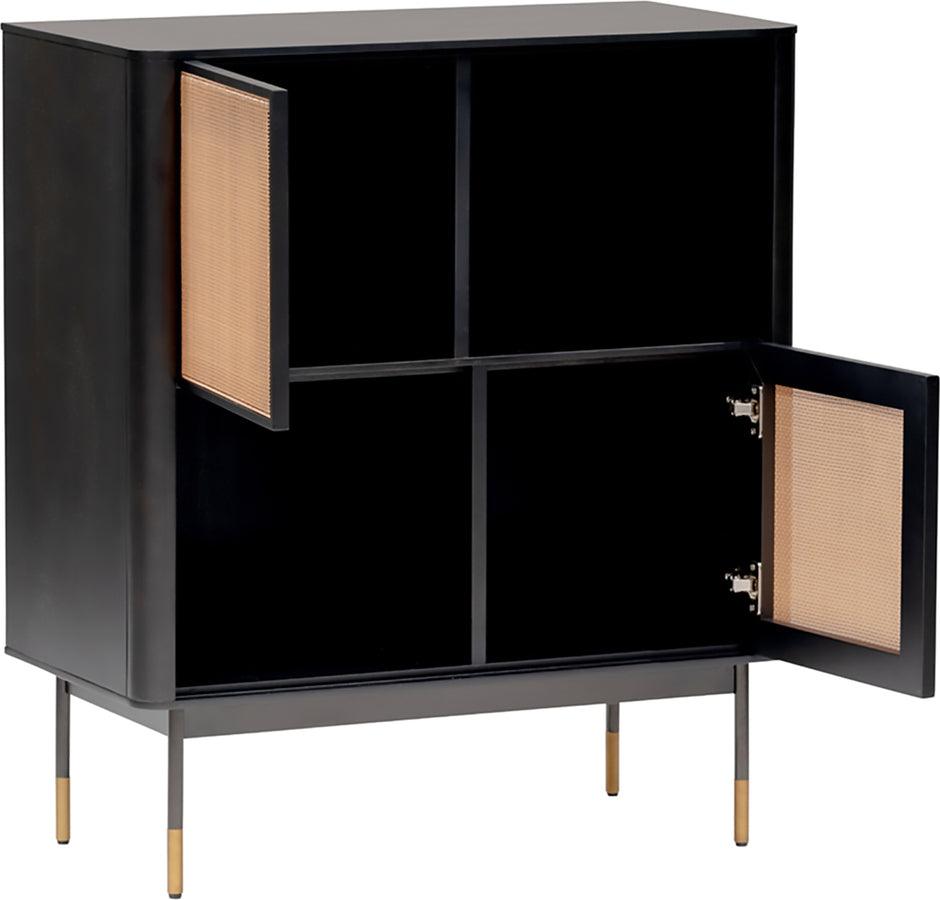 Euro Style Buffets & Cabinets - Miriam 33" Cabinet Black & Natural