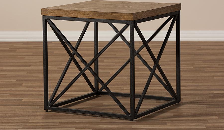 Wholesale Interiors Side & End Tables - Holden Vintage Industrial Antique Bronze End Table