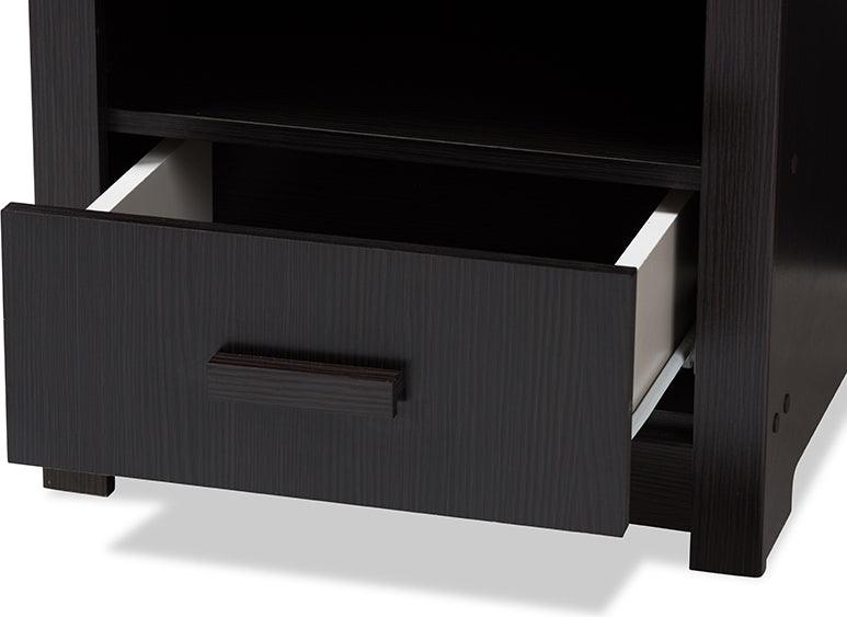 Wholesale Interiors Nightstands & Side Tables - Bienna Nightstand Wenge Dark Brown