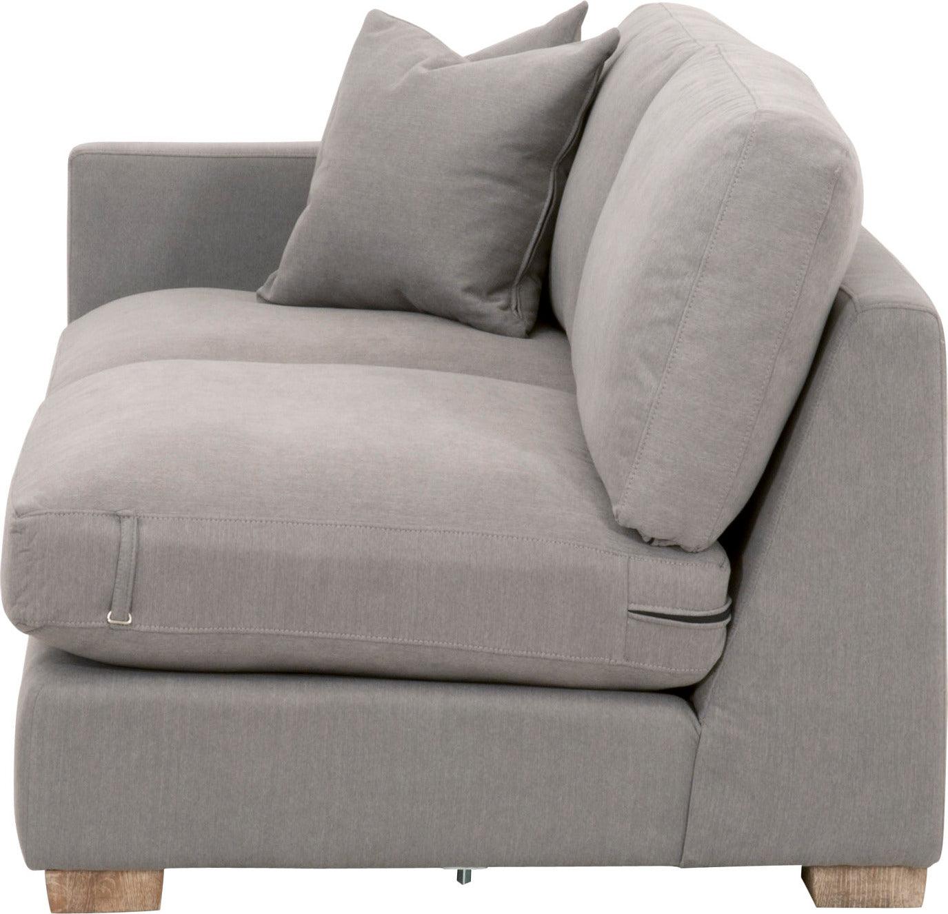 Hayden Light Gray Fabric Sofa, Living Room - Sofas