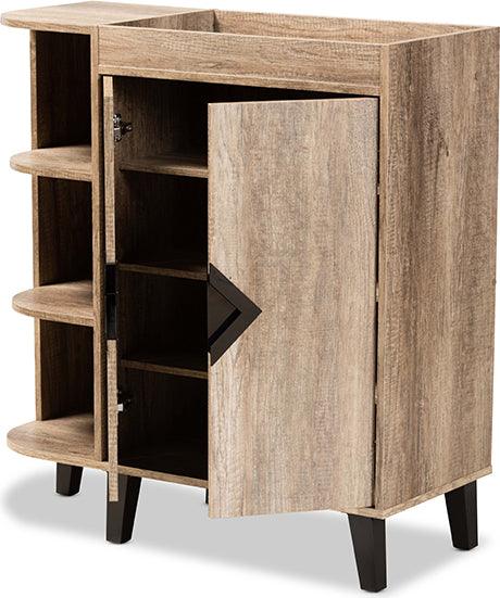 Rustic oak best sale shoe cabinet