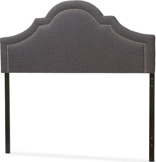 Wholesale Interiors Headboards - Rita Modern and Contemporary Dark Gray Fabric Upholstered King Size Headboard