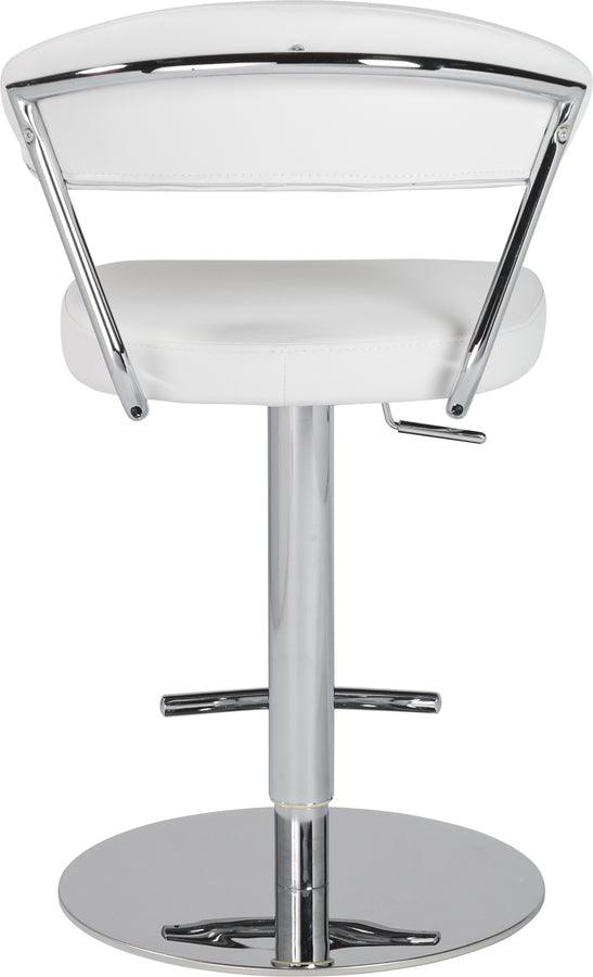 Buy Draco Adjustable Bar Counter Stool in White with Chrome Base