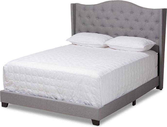 Wholesale Interiors Beds - Alesha Queen Size Bed Gray