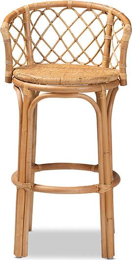 Wholesale Interiors Barstools - Orchard Modern Bohemian Natural Brown Rattan Bar Stool